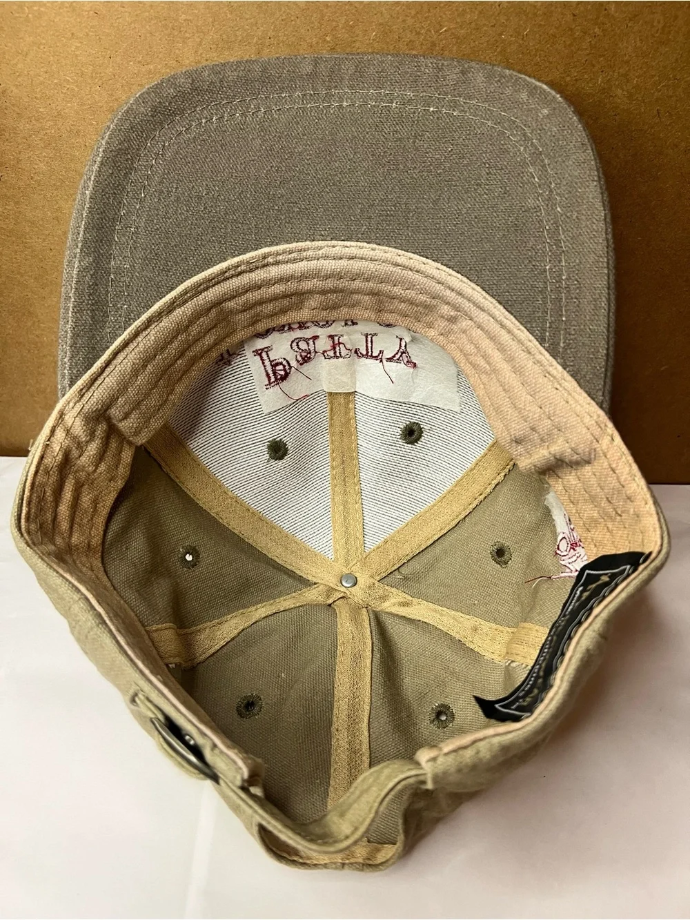 VTG 1990s Patty Loveless Concert Tour Hat Khaki Baseball Cap with Red Embroidery